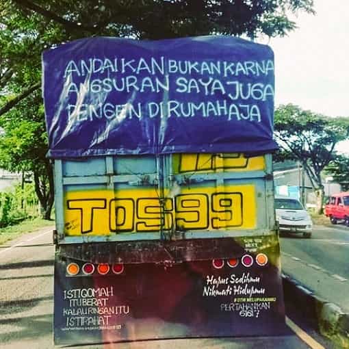 tulisan truk lucu andai bukan karena angsuran by artefact dot id